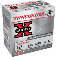WINCHESTER AMMO 12ga 2.75 1-1/4o SUP-X UPLAND HB 6 25b 10c