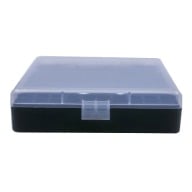 BERRY 10MM/45 HINGED-TOP BOX 100-RND CLEAR/BLK 50c