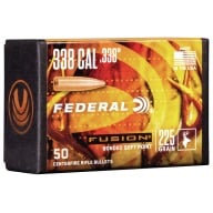 Federal 338cal (.338) Fusion 225gr BT Bullet Box of 50