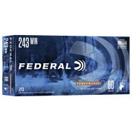 FEDERAL AMMO 243 WINCHESTER 80gr SP (P/S) 20/bx 10/cs