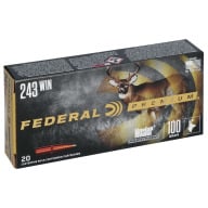 FEDERAL AMMO 243 WINCHESTER 100gr NOSLER-PART. MOLY 20/b 10/c