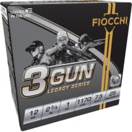 FIOCCHI AMMO 12ga 2.75" 3-GUN 1170fps 1oz #7.5 25b 10c