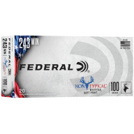FEDERAL AMMO 243 WINCHESTER 100gr NON-TYPICAL SP 20/bx 10/c