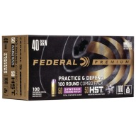 Federal Ammo 40 S&W 180gr Practice & Defense Combo Box of 100