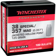 WINCHESTER BULLET 38c (.357) JHP 125gr 100/bx 10/cs