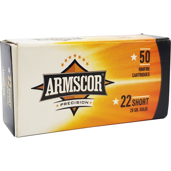 ARMSCOR AMMO 22 SHORT 29gr CP 50/bx 100/cs
